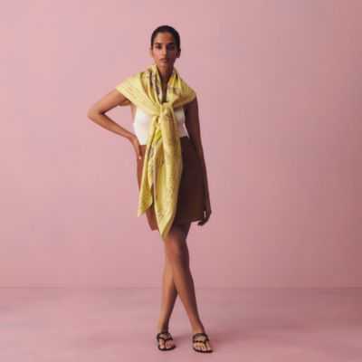 スカーフリング 《ぺガス・グラヴェ》 - イエロー | Hermès - エルメス